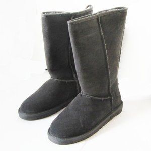 Women TPR Sole Winter Medium Boots Suede Upper in Gray SZ5